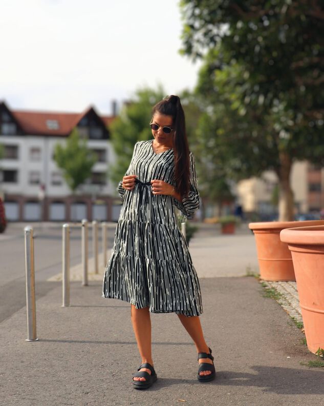 Robe Tonalco | Manches Longues et Cloche | Robe d'Automne image number 8