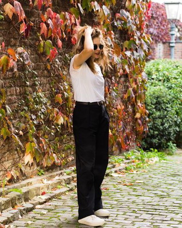 Pantalon taille haute large image number 4