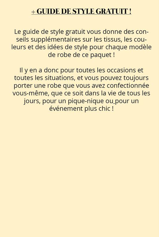 Robe ensemble de patrons , XS-XXXL, Patron de couture image number 9