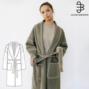 Patron manteau à broder, XS-XXXL, Patron de broder