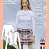 Patron Top à manches longues fronces XS-XXXL  thumbnail number 7