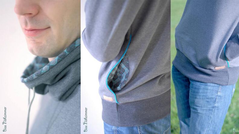 Sweater avec col pour hommes image number 2