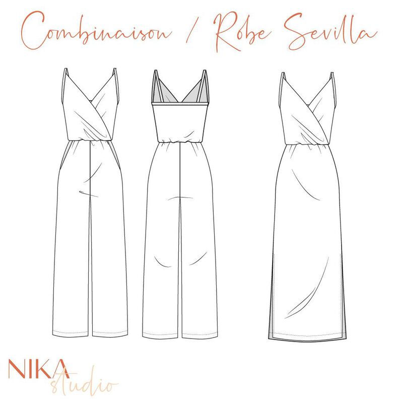patron de couture PDF - Combinaison/Robe "Sevilla" - 32-50 image number 6