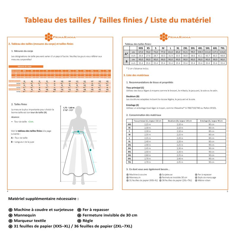 Patron de couture | Jupe Demi-Cercle Grace | Tailles XXS-7XL image number 11