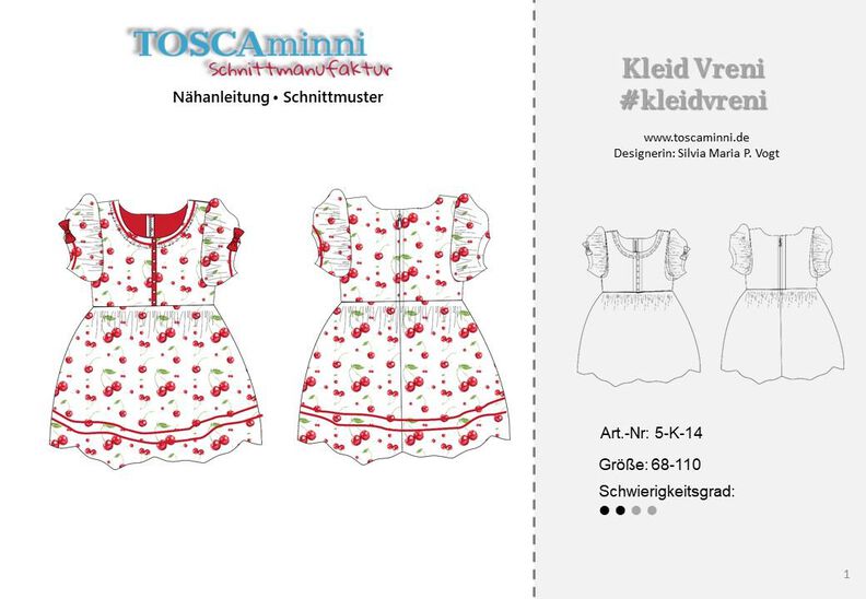 Robe d'enfant Vreni tailles 80-110 Patron image number 8