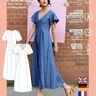 Robe midi Patron XS-XXXL. Robe Patron de couture thumbnail number 7