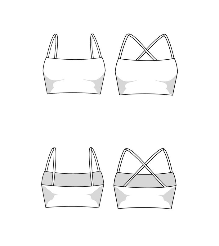Patron Crop Top Bralette XS-XXXL Patron de couture en jersey image number 6