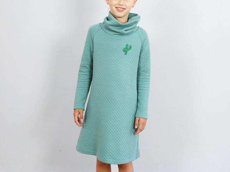 POLLY - robe en sweat avec col roulé 98-152 image number 1