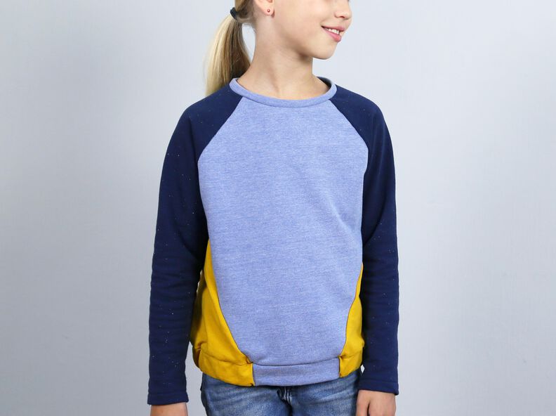 LILLE - pull raglan avec coutures de séparation obliques image number 1