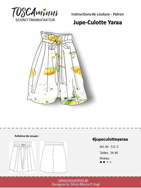 Jupe-culotte Paperbag Yaraa tailles 34-54 Patron image number 5