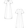 Robe midi Patron XS-XXXL. Robe Patron de couture thumbnail number 6