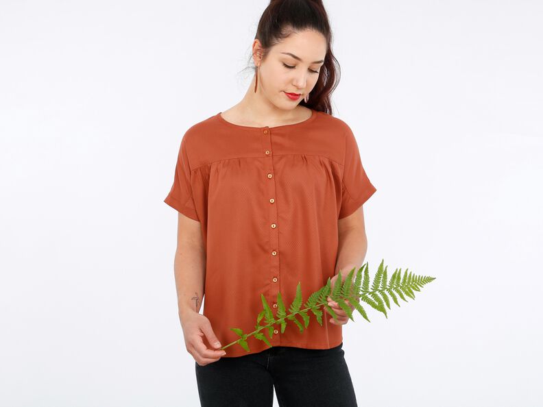 MADAME SUZY - Chemisier ample froncé XS-XXL image number 2