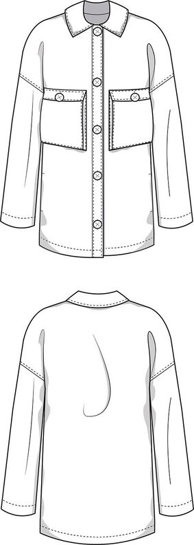 Patron Manteau d'hiver , XS-XXXL, Patron de couture image number 6