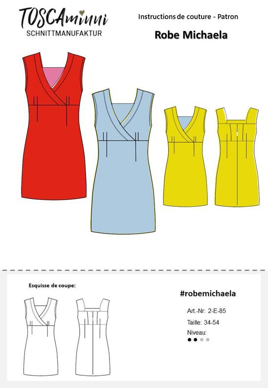 Robe Michaela T. 34-54 patron | robe etui image number 4