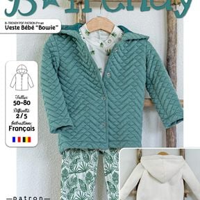 Veste B&eacute;b&eacute;  "Bowie" Patron de Couture 