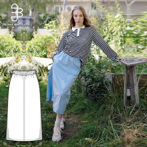 Jupe mi-longue Patron XS-XXXL. Jupe Patron de couture