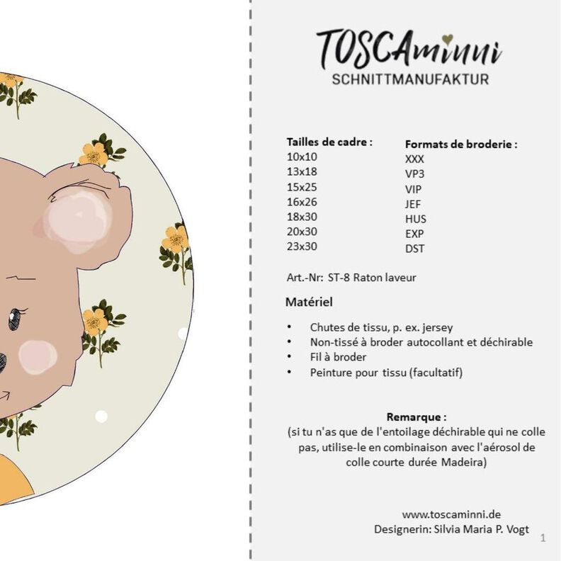 Fichier de broderie Ours Lasse image number 7