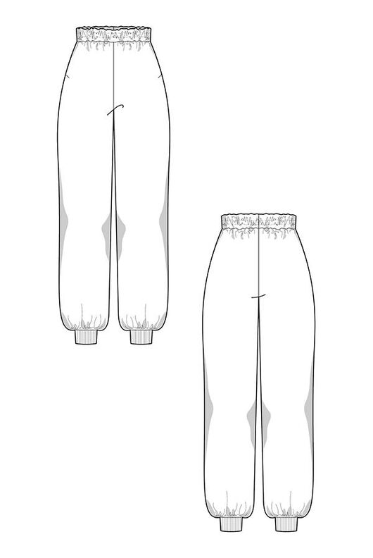 Pantalon jogging Patron XS-XXXL. Pantalon Patron de couture image number 5