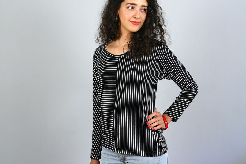 Madame JETTE T-Shirt à manches chauve-souris XS-L - couture image number 3