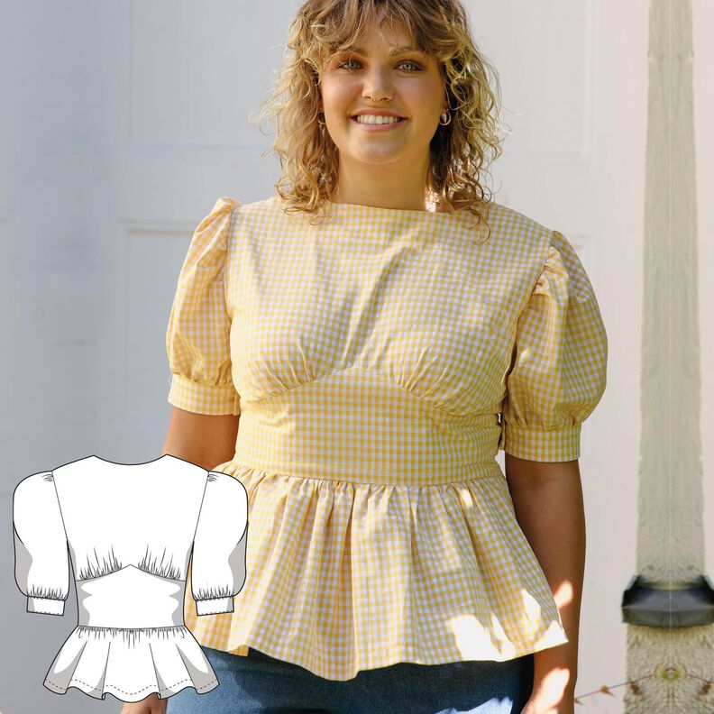Blouse à basque Patron de couture femmes en tailles XS-XXXL image number 1