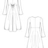 Patron de robe midi en jersey pour femme, elegante thumbnail number 10