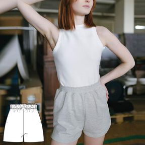 Pantalon jogging courte Patron XS-XXXL. Patron de couture