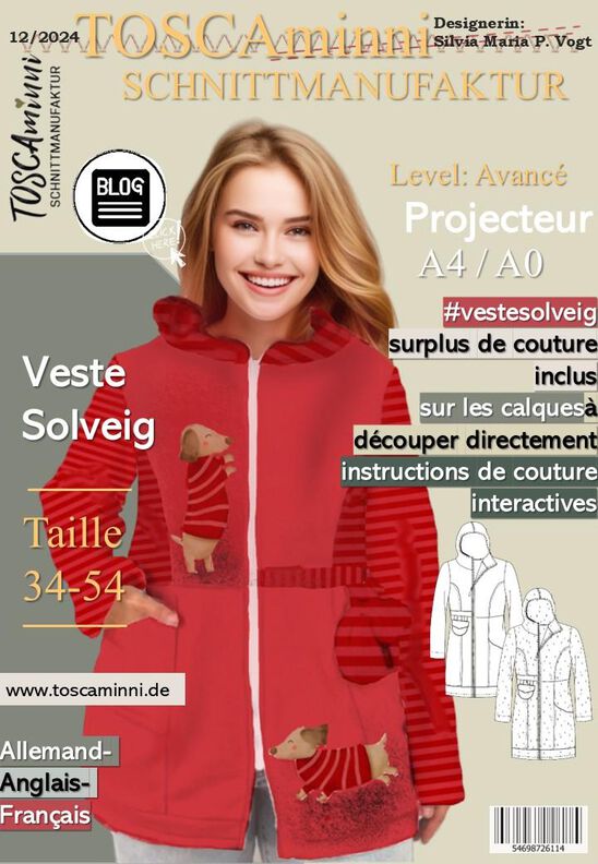  Patron Veste Solveig | Veste cintrée avec capuche  image number 3