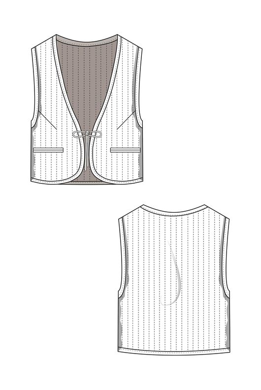 Patron Gilet réversible, XS-XXXL, Patron de couture gilet image number 7