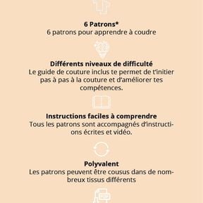 Patrons pour débutants Bundle , XS-XXXL, Patrons de couture