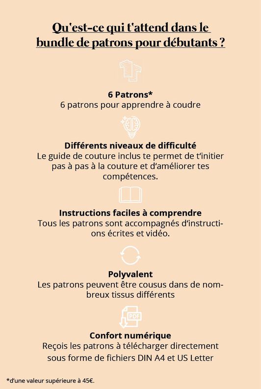Patrons pour débutants Bundle , XS-XXXL, Patrons de couture image number 2