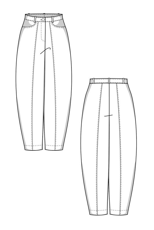 Patron pantalon avec instructions, XS-XXXL, Patron couture image number 6