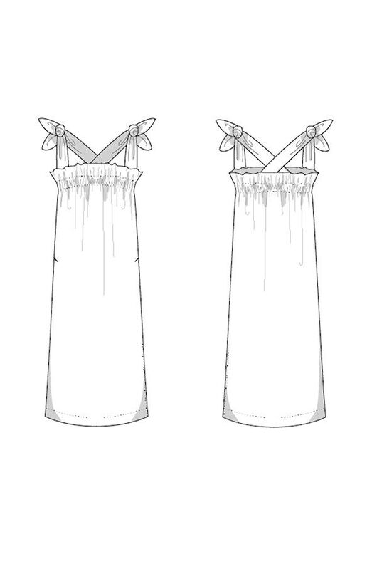 Patron Robe à volants XS-XXXL Patron Top de couture image number 6