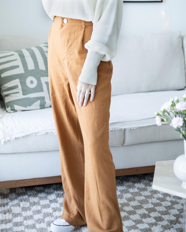 Pantalon taille haute large image number 7
