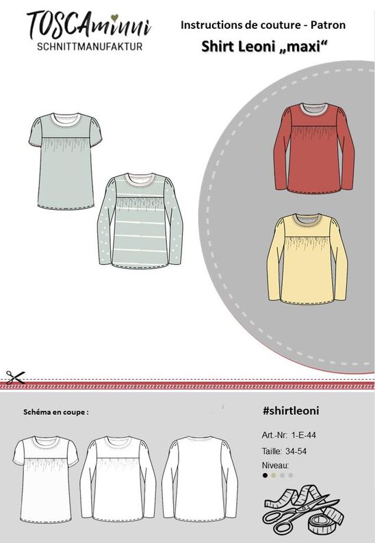 Shirt Leoni maxi tailles 34-54 patron de couture image number 7
