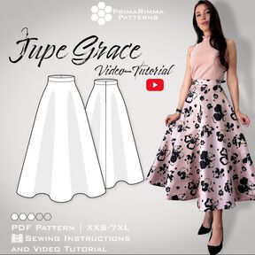Patron de couture | Jupe Demi-Cercle Grace | Tailles XXS-7XL