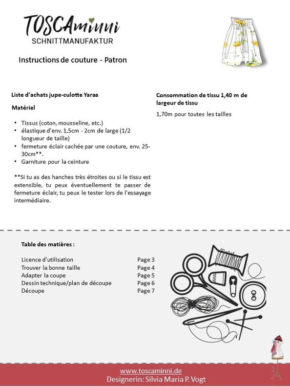 Jupe-culotte Paperbag Yaraa tailles 34-54 Patron image number 6