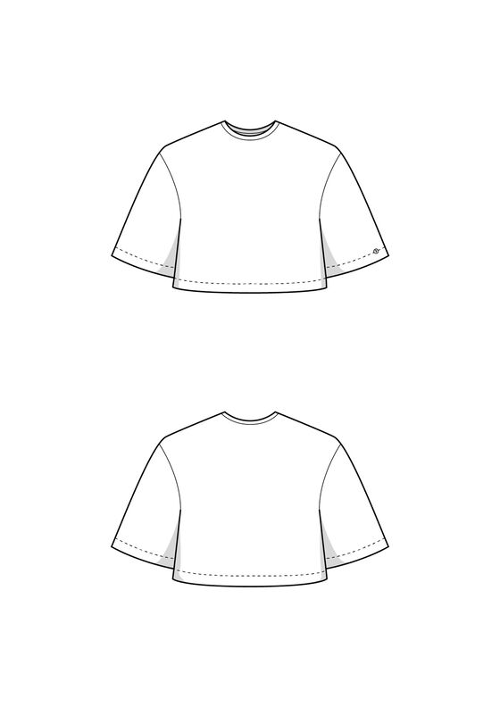 T-shirt cropped Patron XS-XXXL, T-shirt Patron de couture image number 5