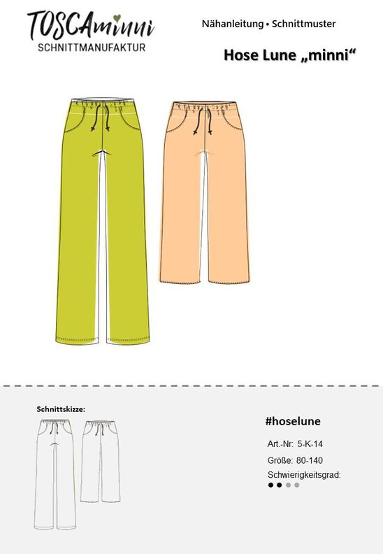  Pantalon Lune "mini" tailles 80-140 Patron image number 8