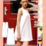Patron de robe en lin pour femme XS-XXXL Robe mini thumbnail number 6
