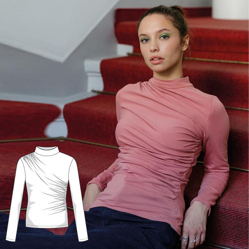 T-shirt à manches longues patron, XS-XXXL, Patron de couture image number 1