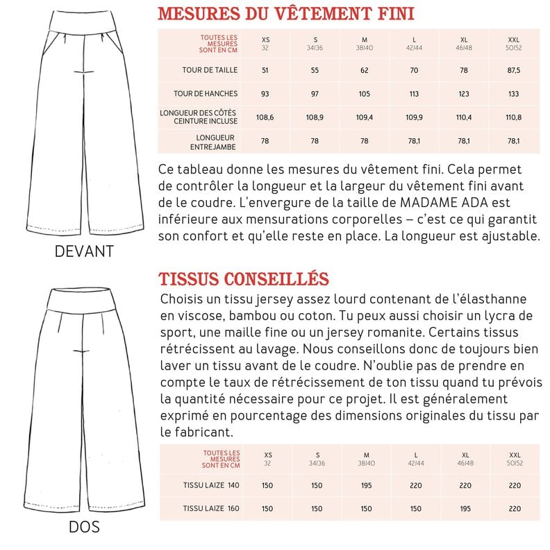 Madame ADA - Pantalon en jersey large à plis XS-XXL image number 10