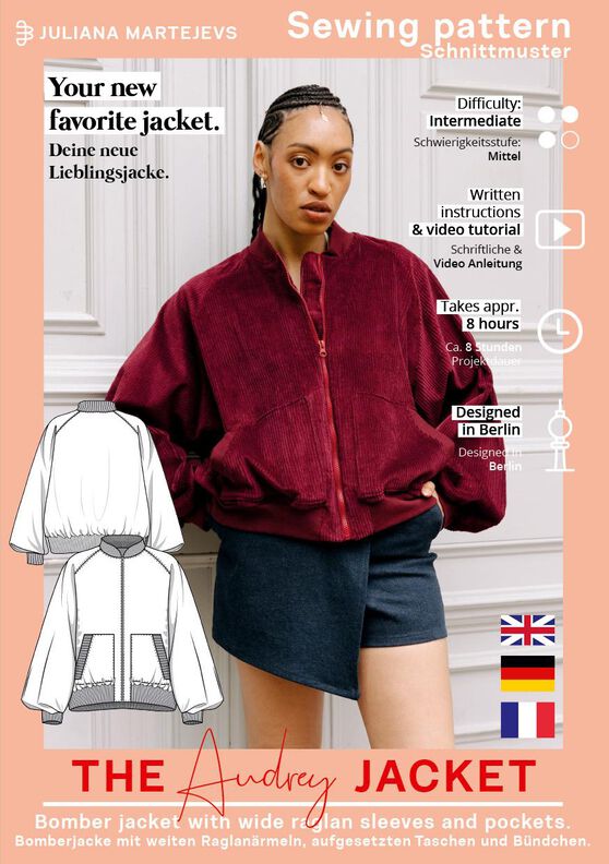 Patron de blouson bomber pour femme Veste simple image number 5
