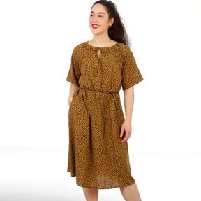 Madame MALIN - Robe avec encolure &agrave; plis XS-XXL