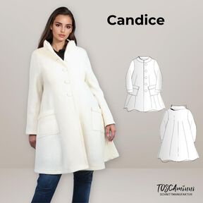 Manteau Candice tailles 34-54 Patron