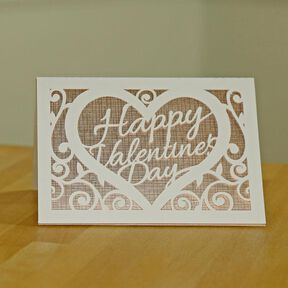 Carte Happy Valentines Day - Fichier traceur