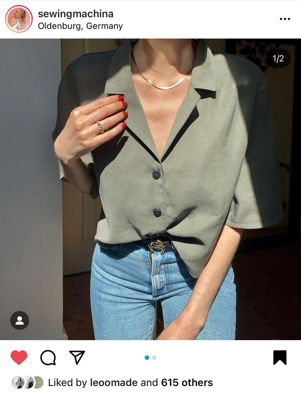 Chemise col tailleur oversized - Blouse - T34-50 image number 5