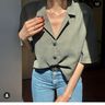 Chemise col tailleur oversized - Blouse - T34-50 thumbnail number 5