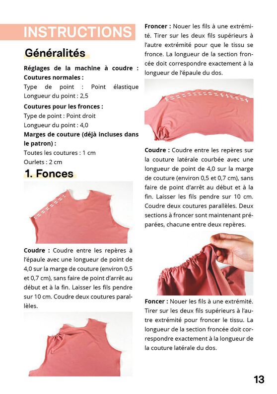 T-shirt à manches longues patron, XS-XXXL, Patron de couture image number 7