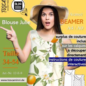 Patron Julie | chemisier sans manches avec col | mousseline