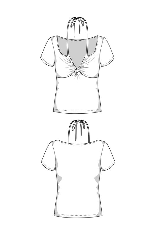 Patron Top dos nu avec instructions, XS-XXXL, Patron top image number 6